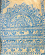 Neel Vasudha Madhubani Tussar Silk Saree