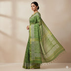 Harita Green Pure Gheecha Silk Saree