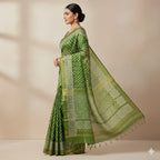 Harita Green Pure Gheecha Silk Saree