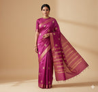 Padma Pink Pure Gheecha Silk Saree