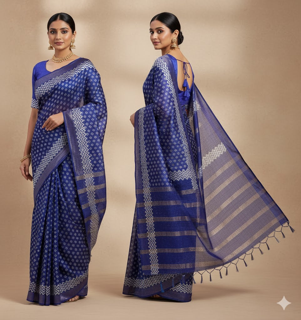 Neelambari Pure Gheecha Silk Saree