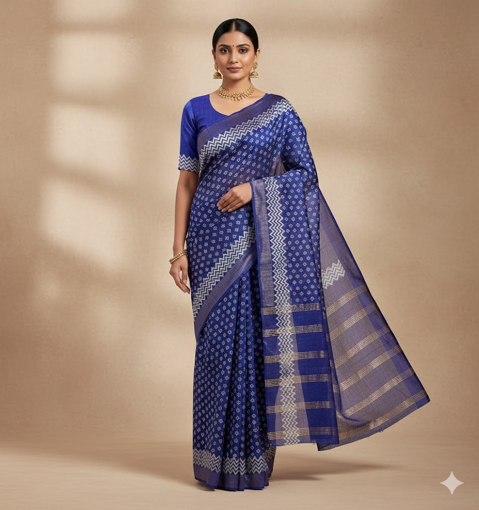 Neelambari Pure Gheecha Silk Saree